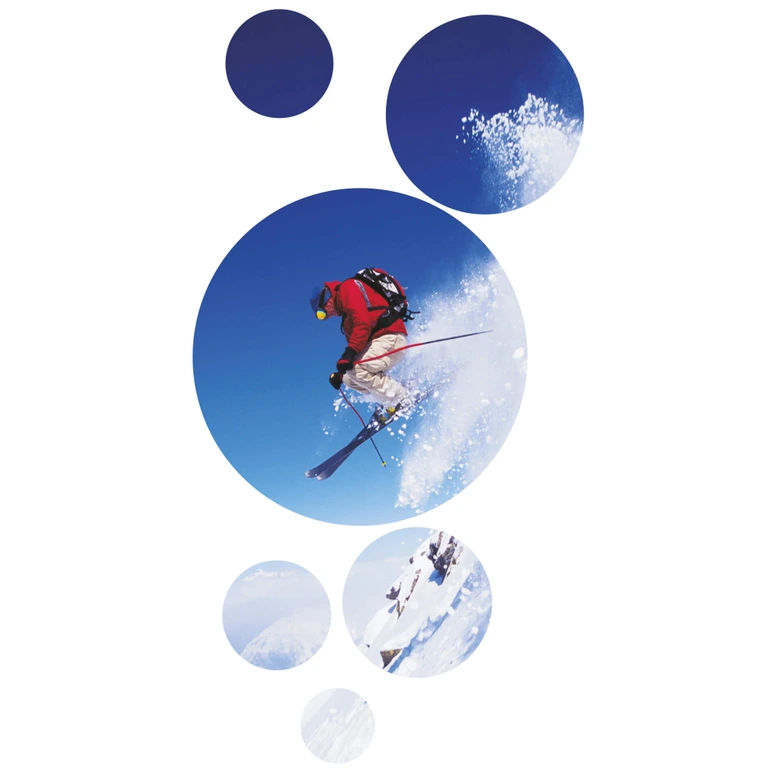 Wandtattoo Ski-Jump-Kreise 
