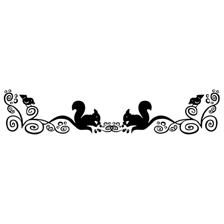 Sticker mural - Bordure Écureuils 