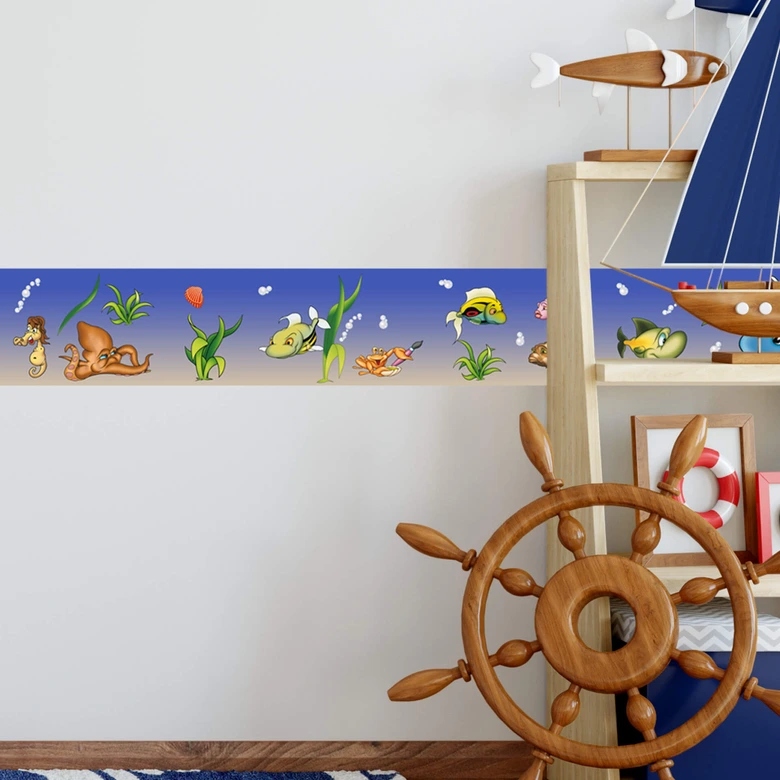 Wandtattoo Bordüre Unterwasserwelt 