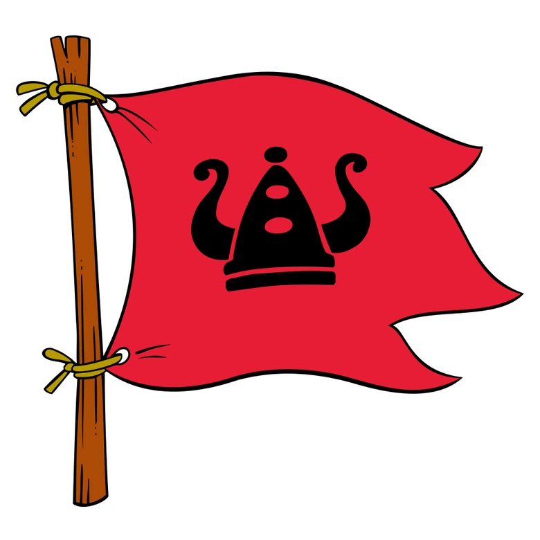 Muursticker Vikingvlag 