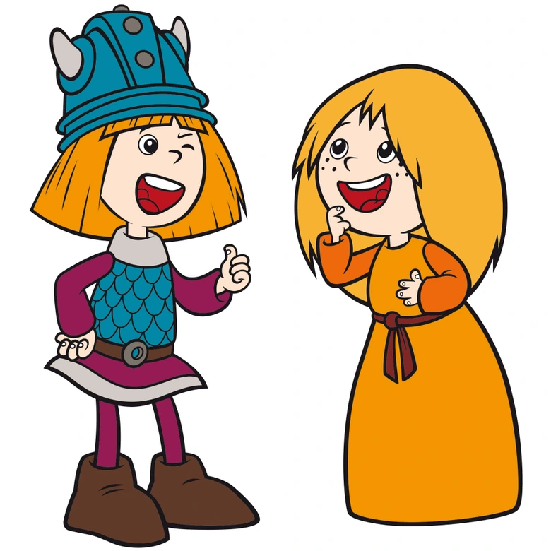 Wandtattoo Wickie und Ylvi 