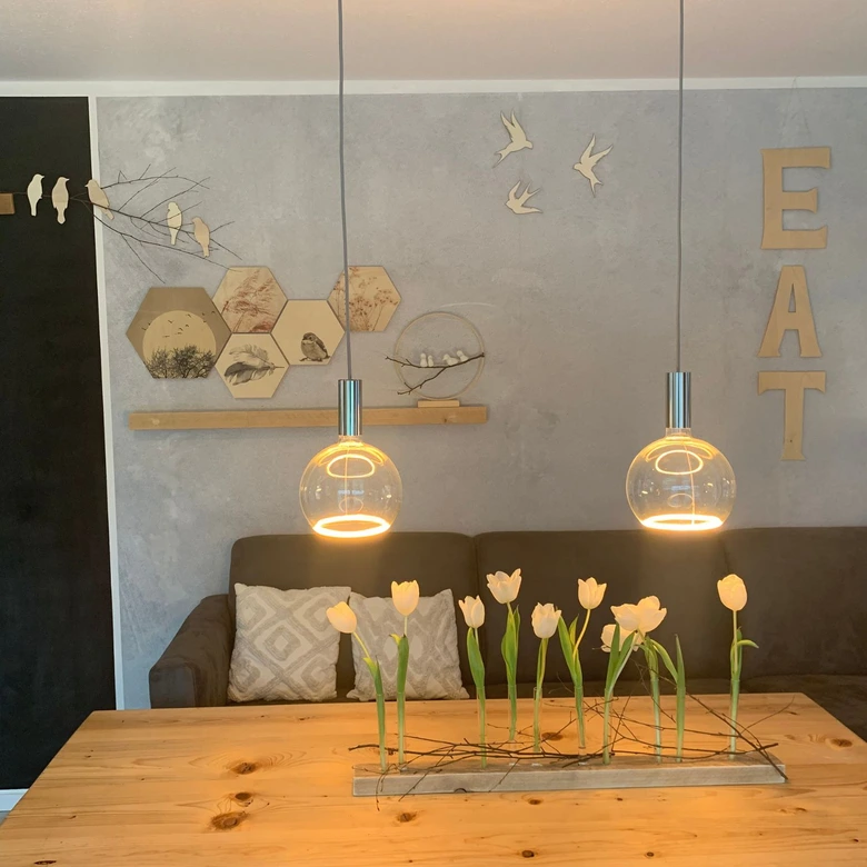 Hexagon - Holz Birke-Furnier - Kleiner Spatz 