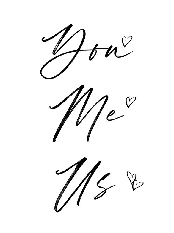 Personalisiertes Poster You Me Us 