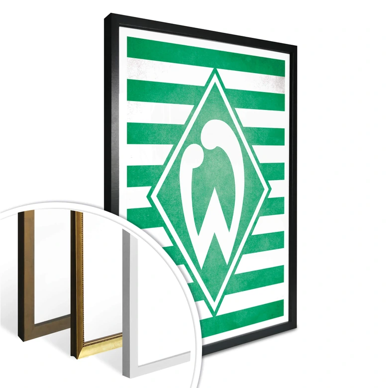 Poster Werder Bremen Logo Streifen 
