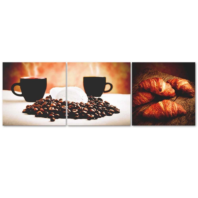 3 stykke lærredsprint, kaffekage 