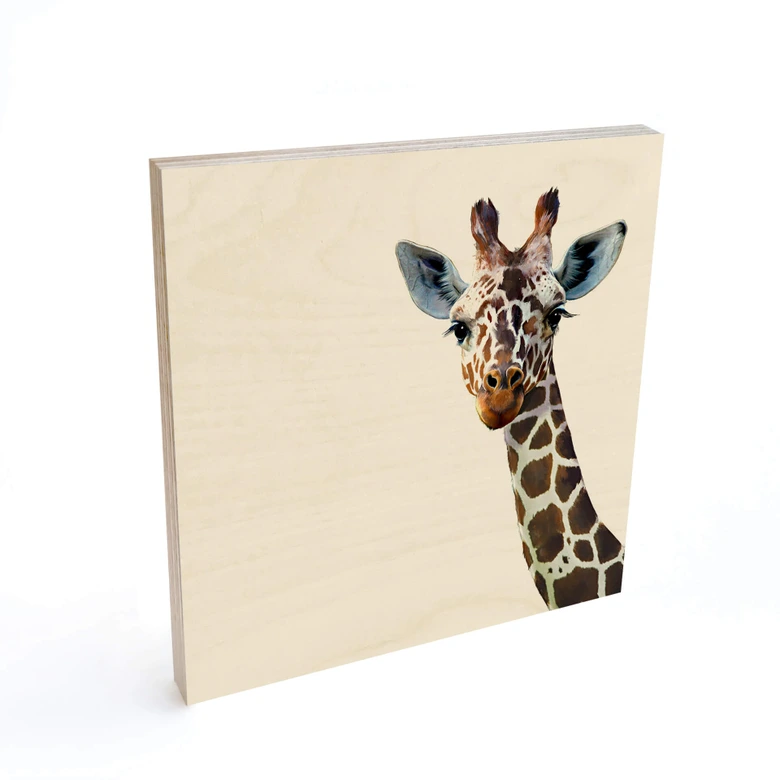 Holzbild Graves - Giraffe - Quadratisch 