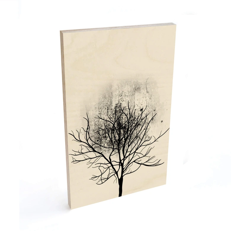 Holzbild Kubistika - Baumstudie 03 