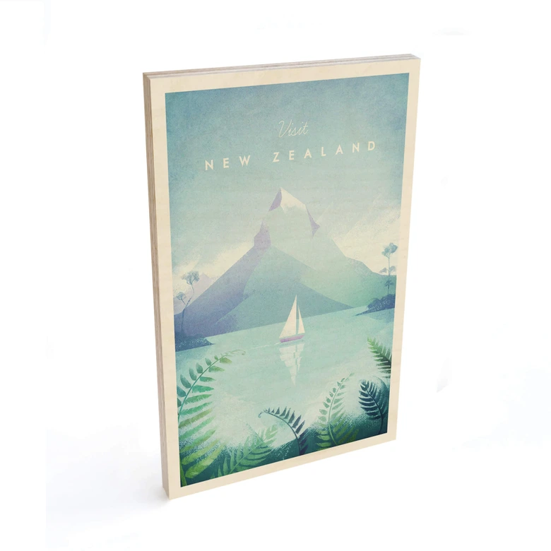 Holzbild Rivers - Neuseeland 