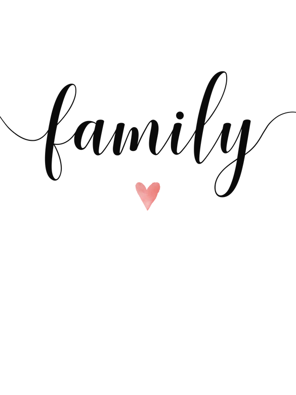 Personalisiertes Poster Family Herz 