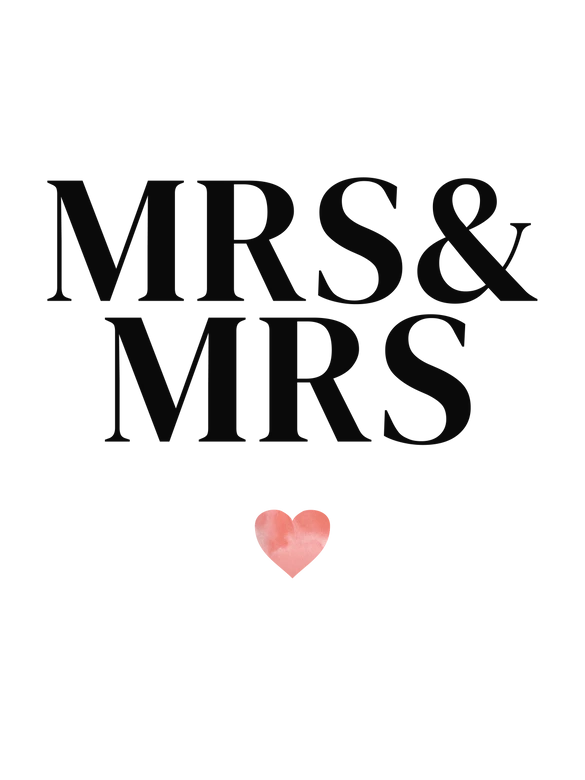 Personalisiertes Poster Mrs & Mrs - Klassisch 