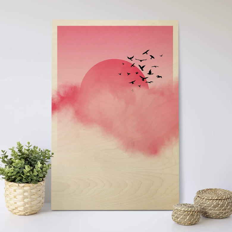 Tableau en bois Nordic Creators - Pink Sunshine 
