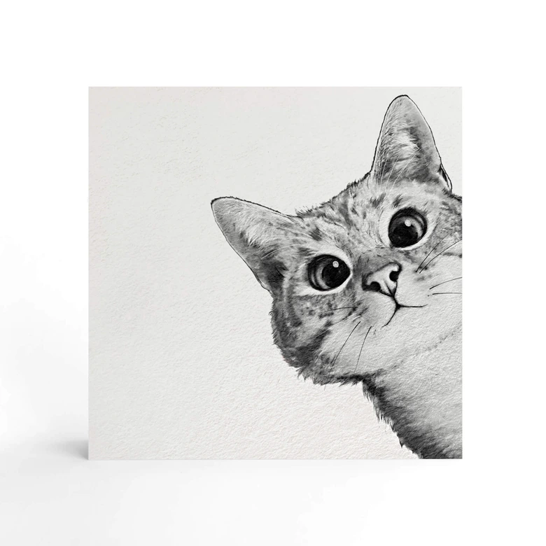 Houten Decoratieblok Graves - Sneaky Cat 