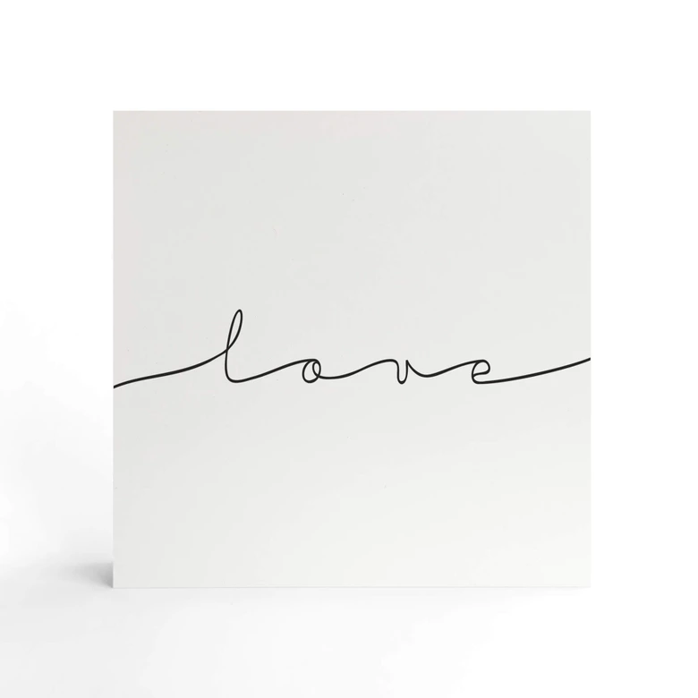 Tableau sur bois à poser - Love - 15x15 cm 