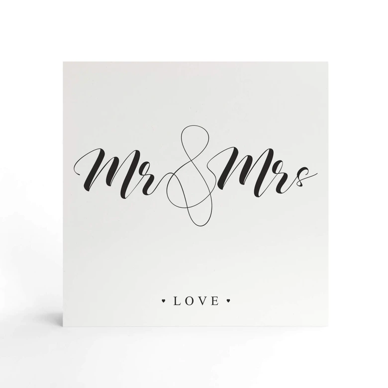 Houten Decoratieblok Mr and Mrs 