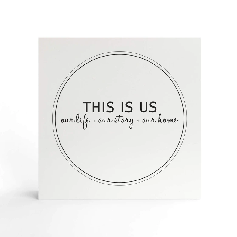 Houten Decoratieblok This is us 