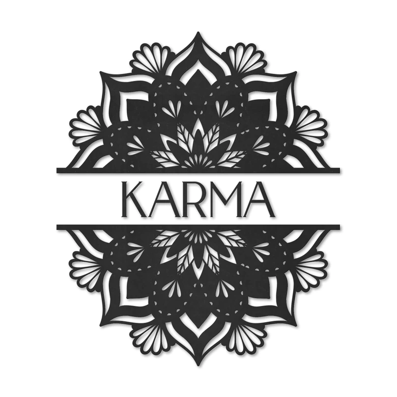 MDF - Holzdeko - Mandala Karma 