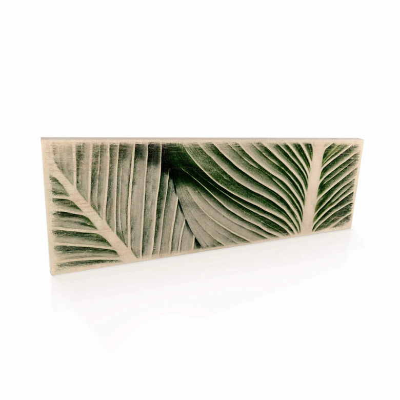 Holzschild Palmenblätter 