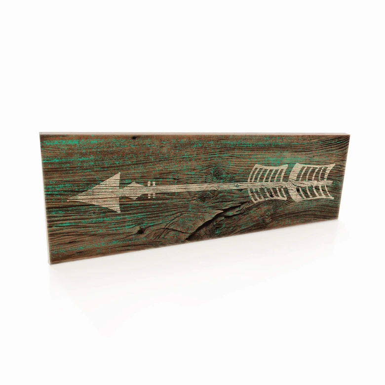 Holzschild Pfeil Weiß 