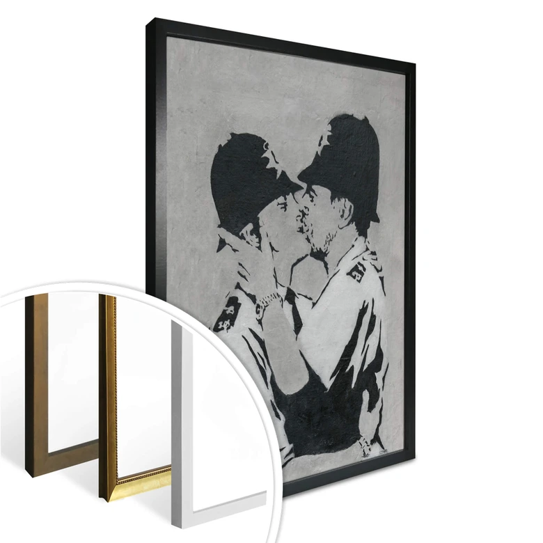 Poster Banksy - Kissing Policemen 