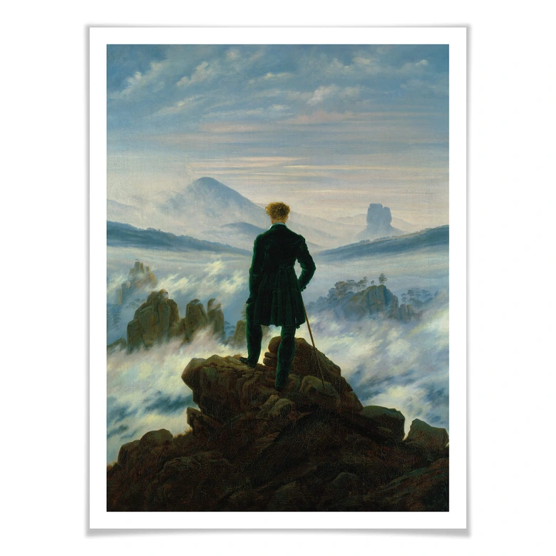 Poster Friedrich - Der Wanderer über dem Nebelmeer - aus der LandIDEE Wohnen & Deko Kollektion 
