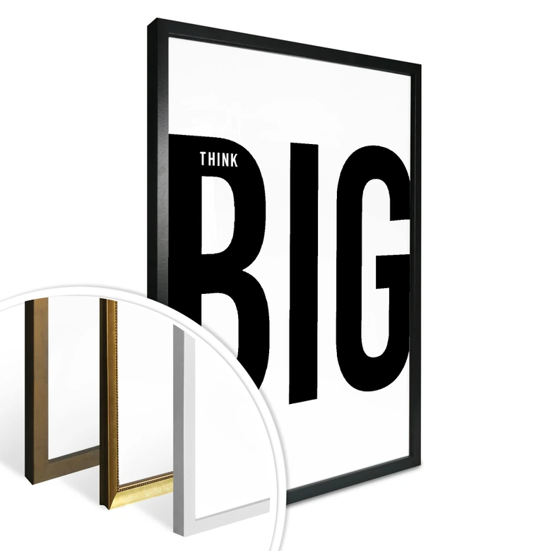 Poster Think big - blanc 