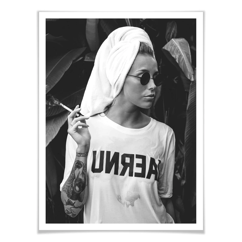 Poster - Unreal coolness zwart wit 