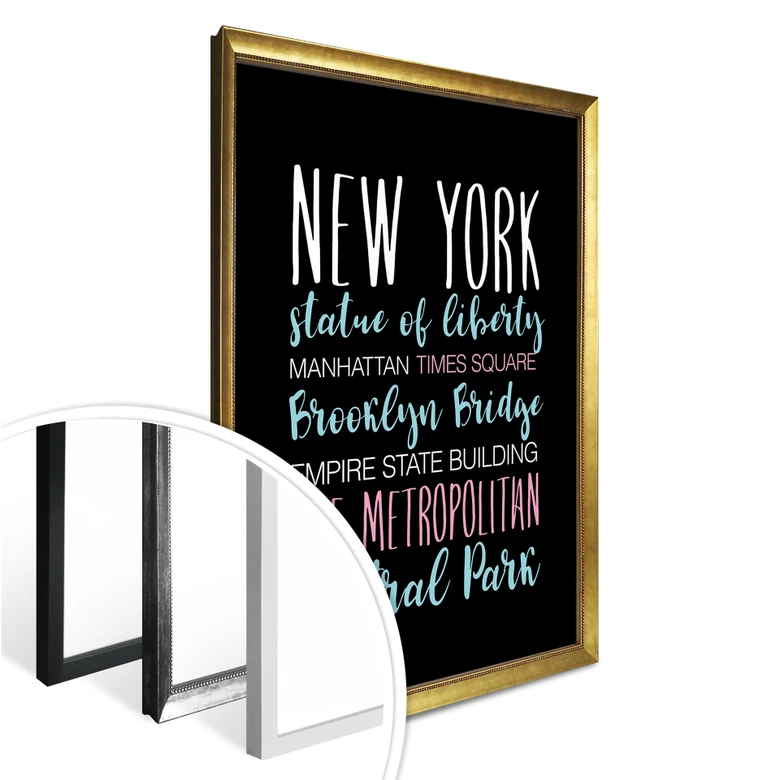 Póster New York palabras 