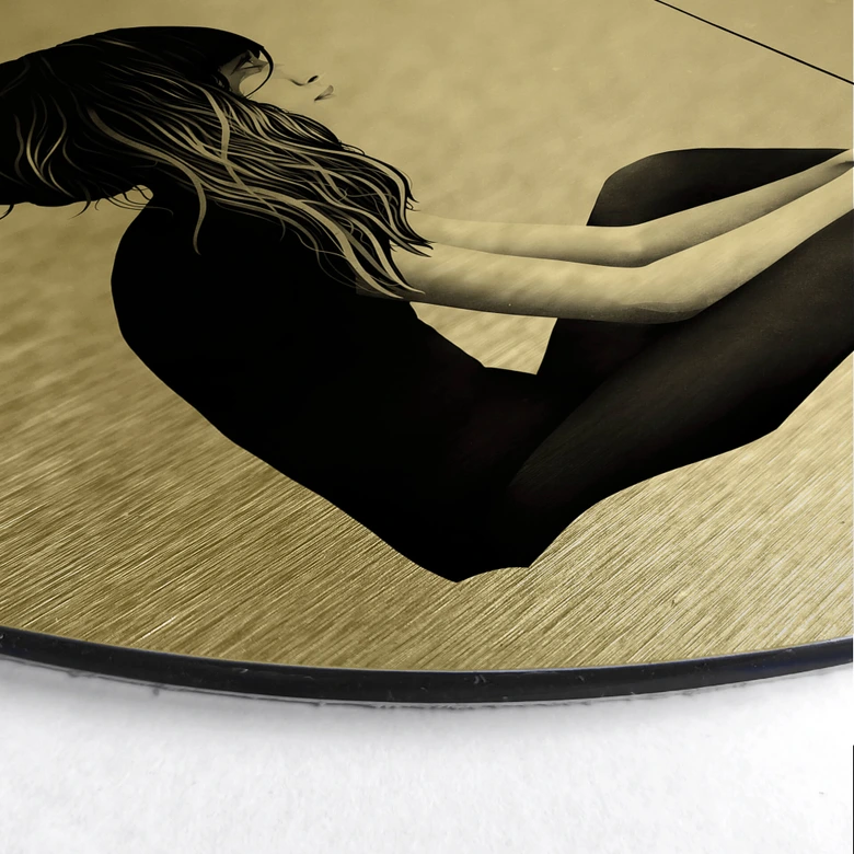 Alu-Dibond Ireland goud effect - No such thing as nothing - Rond 
