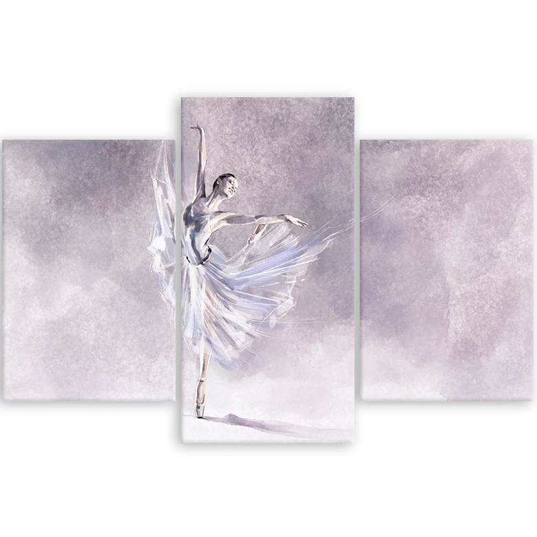 Leinwandbild 3 teilig, Ballerina Pirouet 