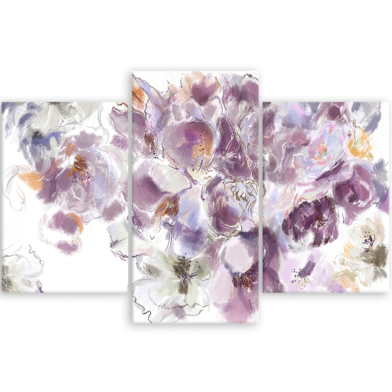 Leinwandbild 3 teilig, Iris Blume 