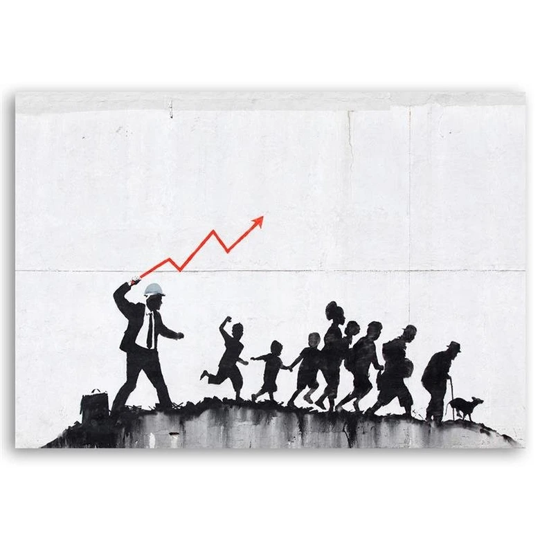 Leinwandbild, Banksy Ökonomische Politik 