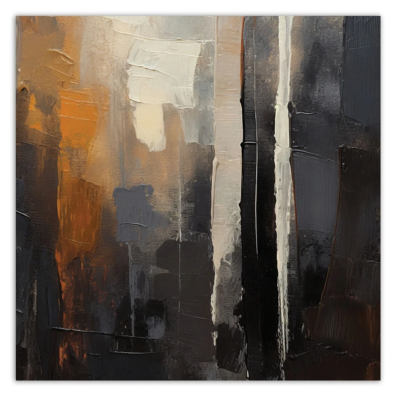 Leinwandbild Abstrakt braun gemalt 