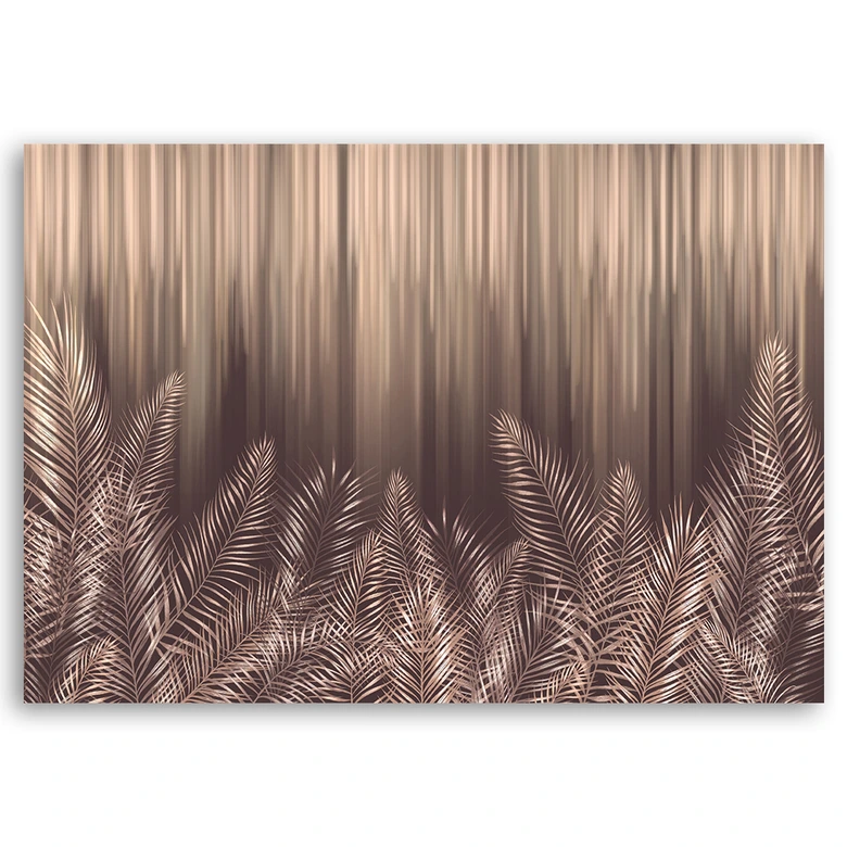 Leinwandbild, Exotische 3D Palmblätter 