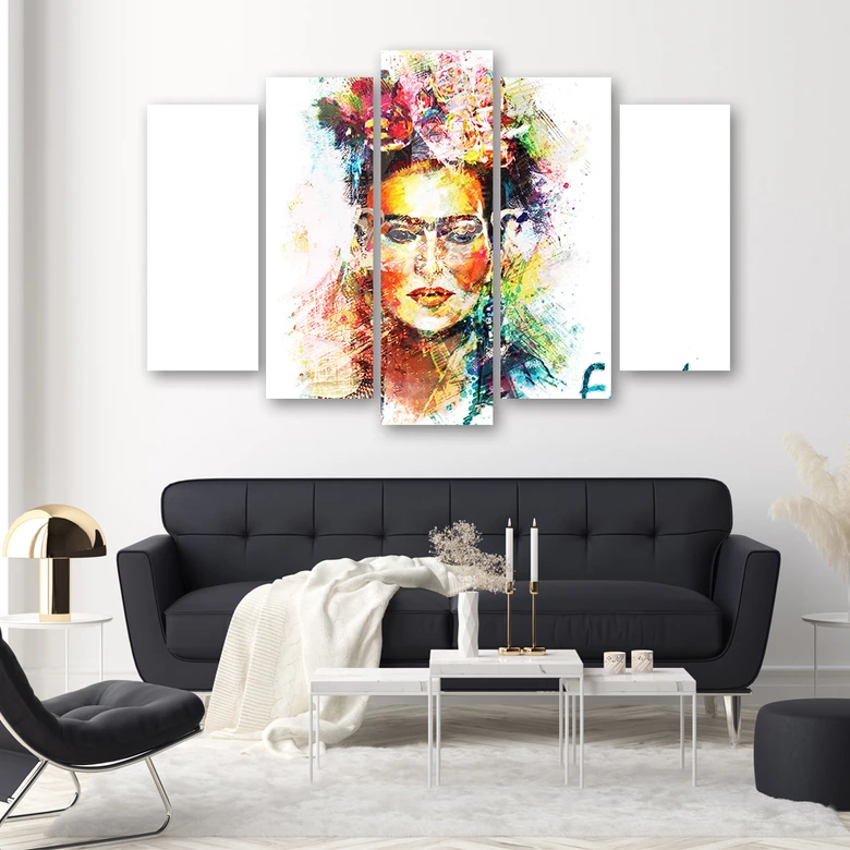 Leinwandbild 5 teilig, Frida Kahlo 
