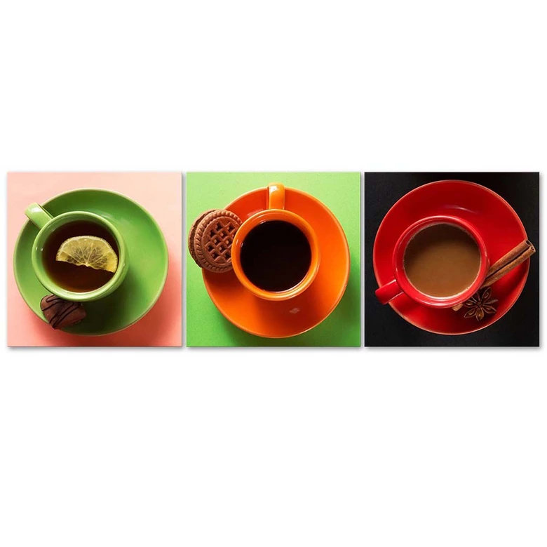 Leinwandbild 3-teilig, Kaffeefarbig 