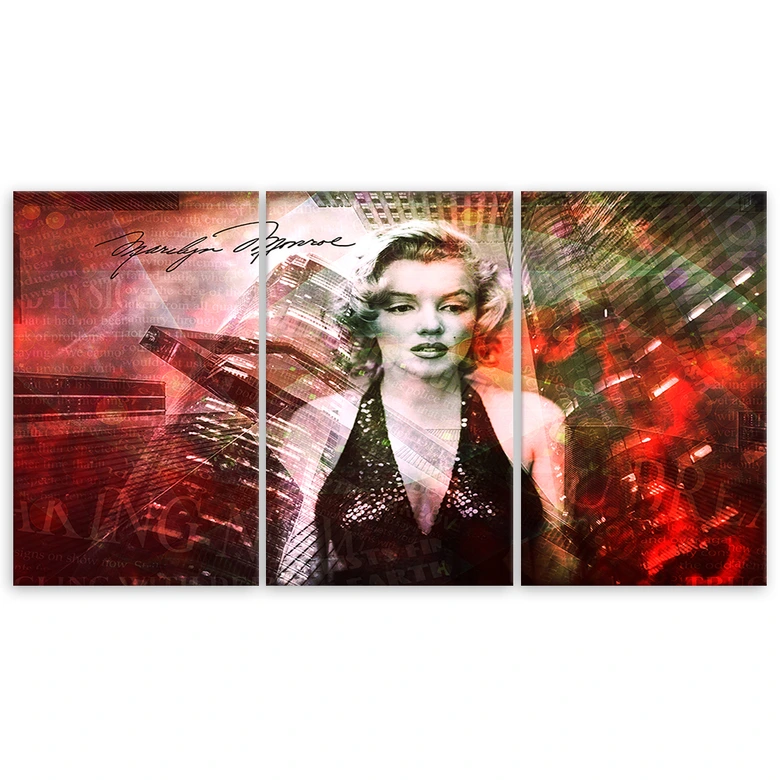 3-delige canvasprint, Marilyn Monroe 
