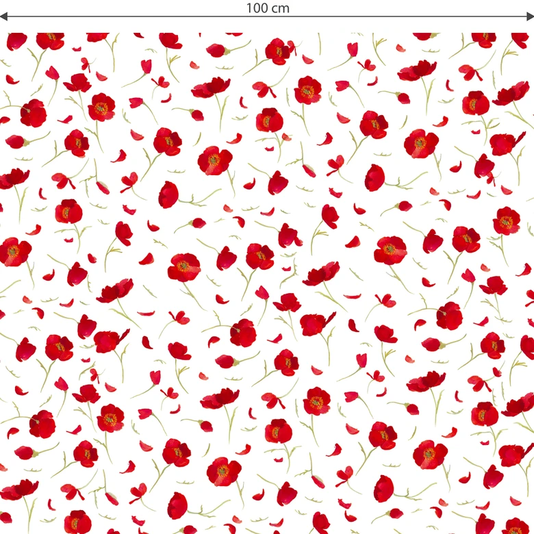 Vinilo adhesivo muebles Leffler - Amapolas 