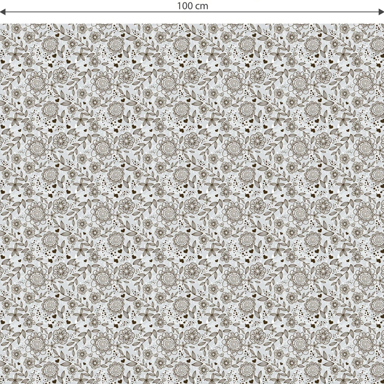 Pellicola per mobili – Black and white Flowers 