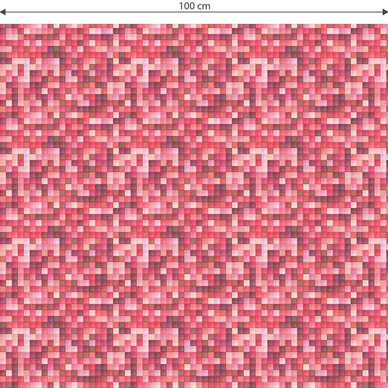 Möbelfolie, Dekofolie - abwischbar - Rotes Mosaik 02 