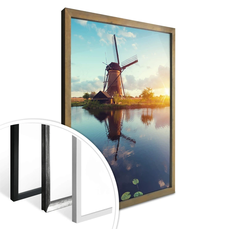 Poster Holländische Windmühle 