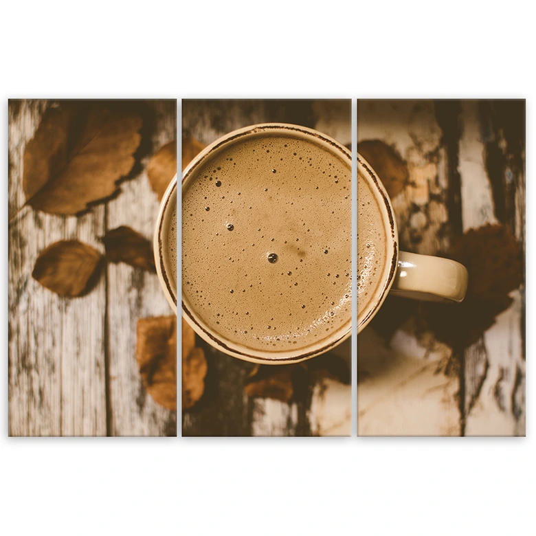 Leinwandbild 3-teilig, Kaffee Vintage Retro 