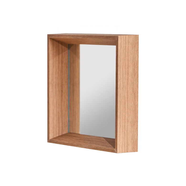 Wandspiegel 3er Set Holz klein - Bangkok - 26x26 cm 
