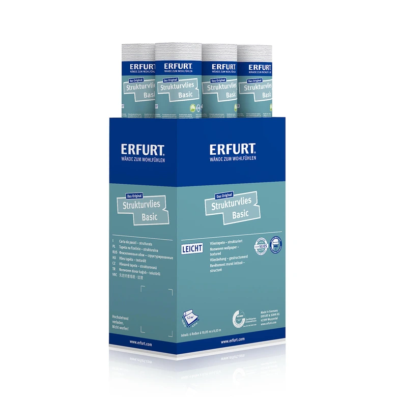 Erfurt Basic 402 Carta da parati in tessuto non tessuto testurizzato 