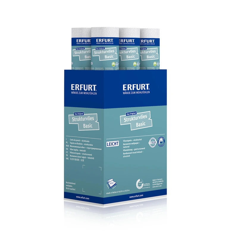 Erfurt Basic 405 Carta da parati in tessuto non tessuto testurizzato 