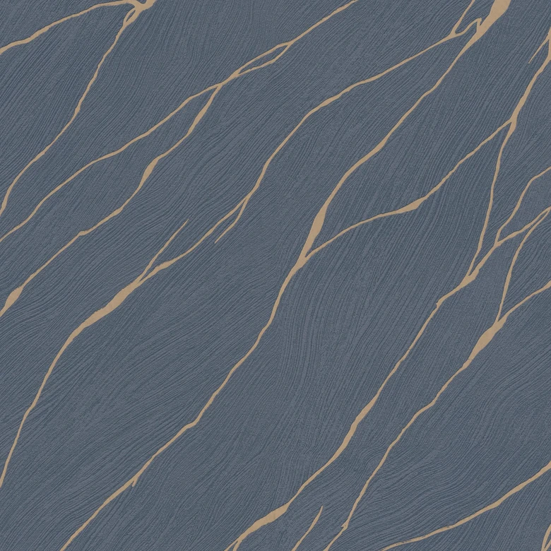 Papier peint graphique Opus bleu 