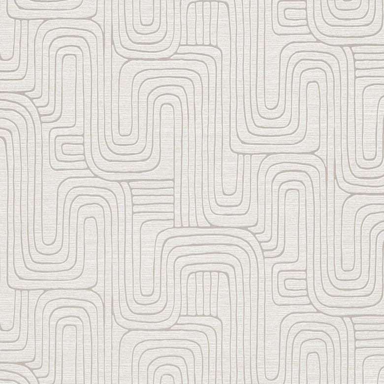 Grafisk tapet Opus beige 