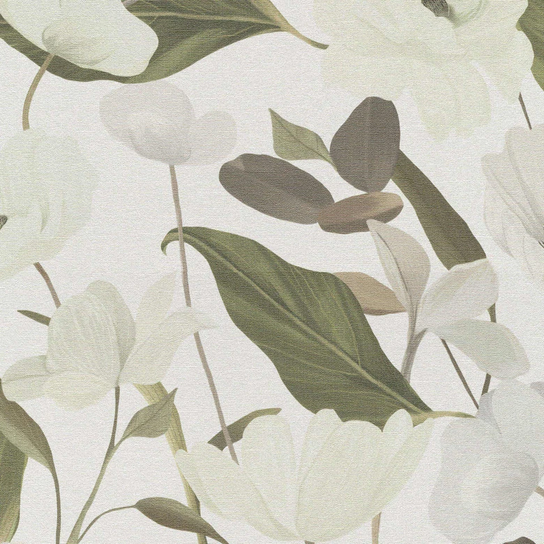 Vliestapete, Blumenmotivtapete Secret Garden grün 