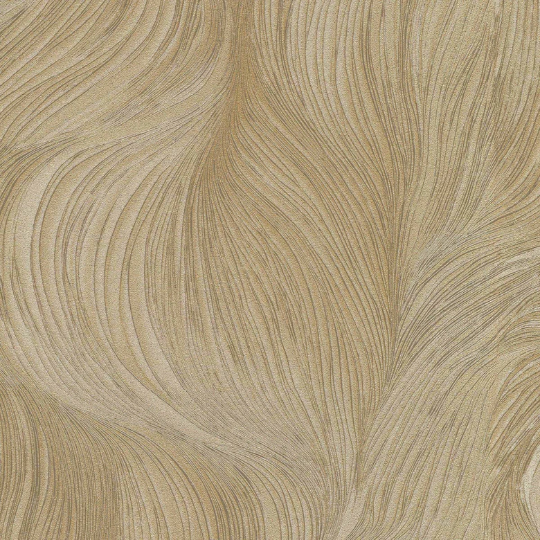 Guido Maria Kretschmer Grafiktapete Waves of Light Fashion for Walls 5 gold 