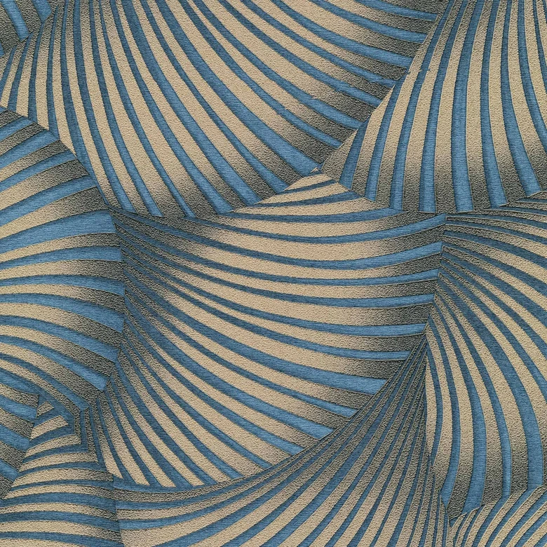 Guido Maria Kretschmer Grafiktapete Twill Fashion for Walls 5 blau 