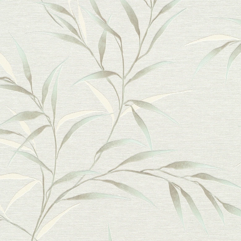 Guido Maria Kretschmer Papier peint à motifs de feuilles Yamato Fashion for Walls 5 turquoise 